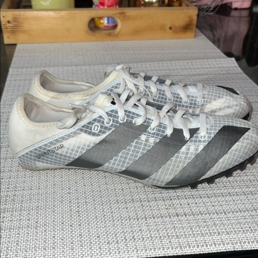 Adidas Black and White ADIDAS Athletic Shoes with Signature Stripes, pre loved